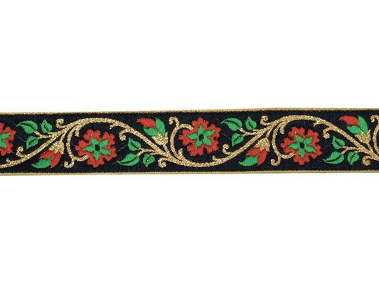 3 Yard Sari Border Indian Craft Trim Sewing Ribbon Lace Edging Tape Dark Blue