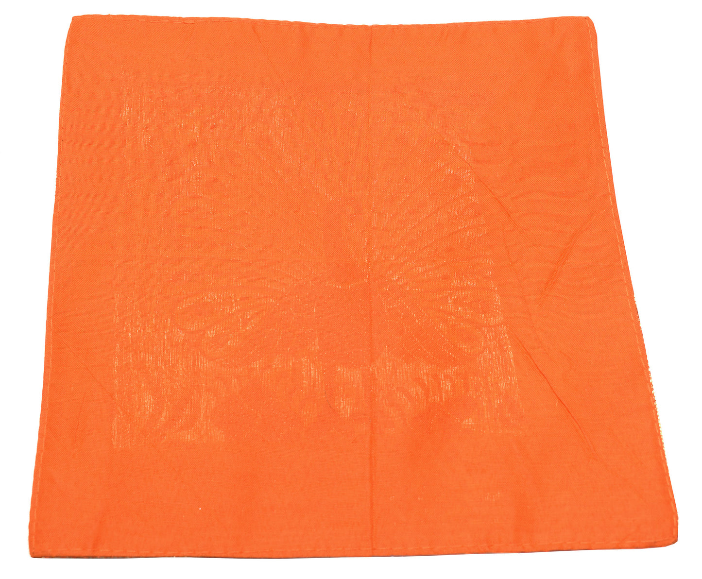 Art Silk Woven Zari Brocade Table Mat Multi Purpose Fabric Orange
