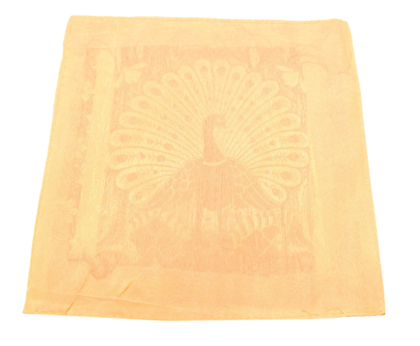 Art Silk Woven Zari Brocade Table Mat Multi Purpose Fabric Beige