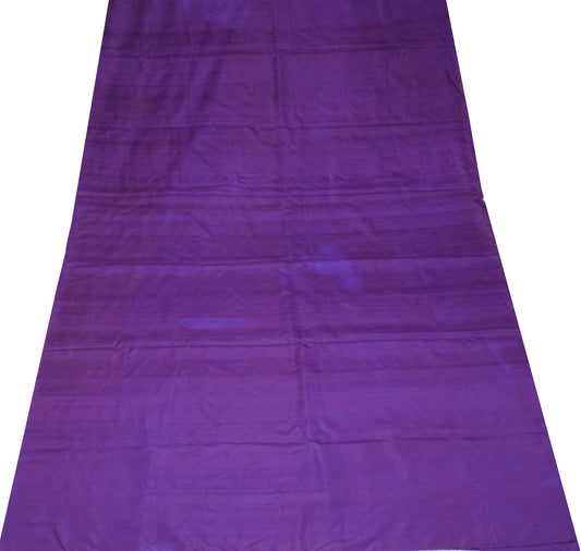 Sushila Vintage Purple Sari Remnant Scrap Pure Silk Soft Craft Fabric