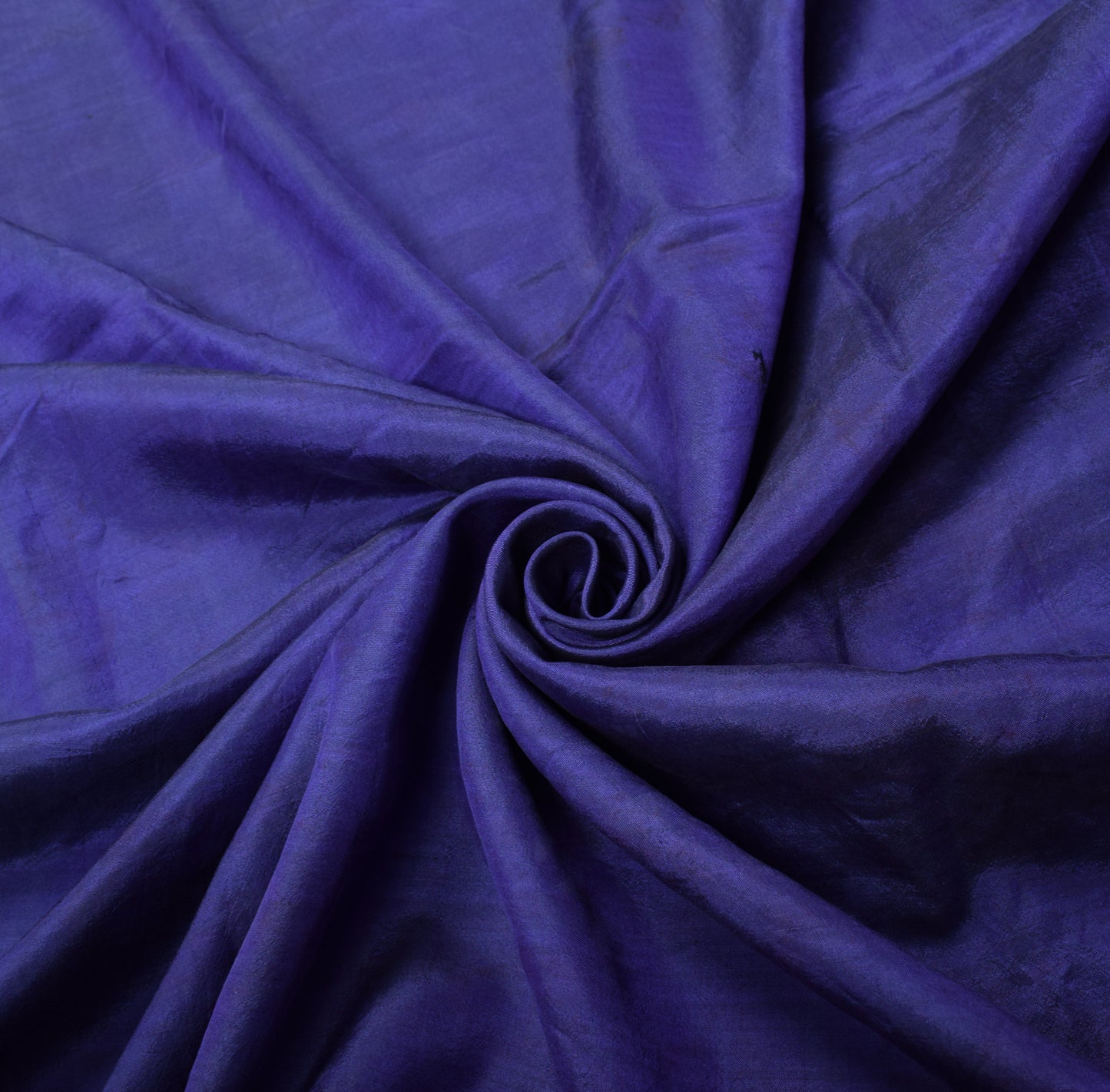 Sushila Vintage Blue Pure Silk Sari Remnant Scrap 5YD Soft Craft Fabric