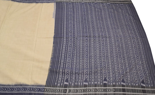 Sushila Vintage Mud Ikat Saree Handwoven Sambalpuri Pure Cotton Sari Fabric