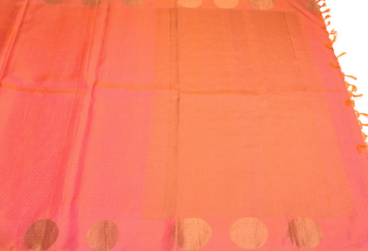 Sushila Vintage Magenta Kanjivaram Saree Floral Woven HEAVY Sari Fabric