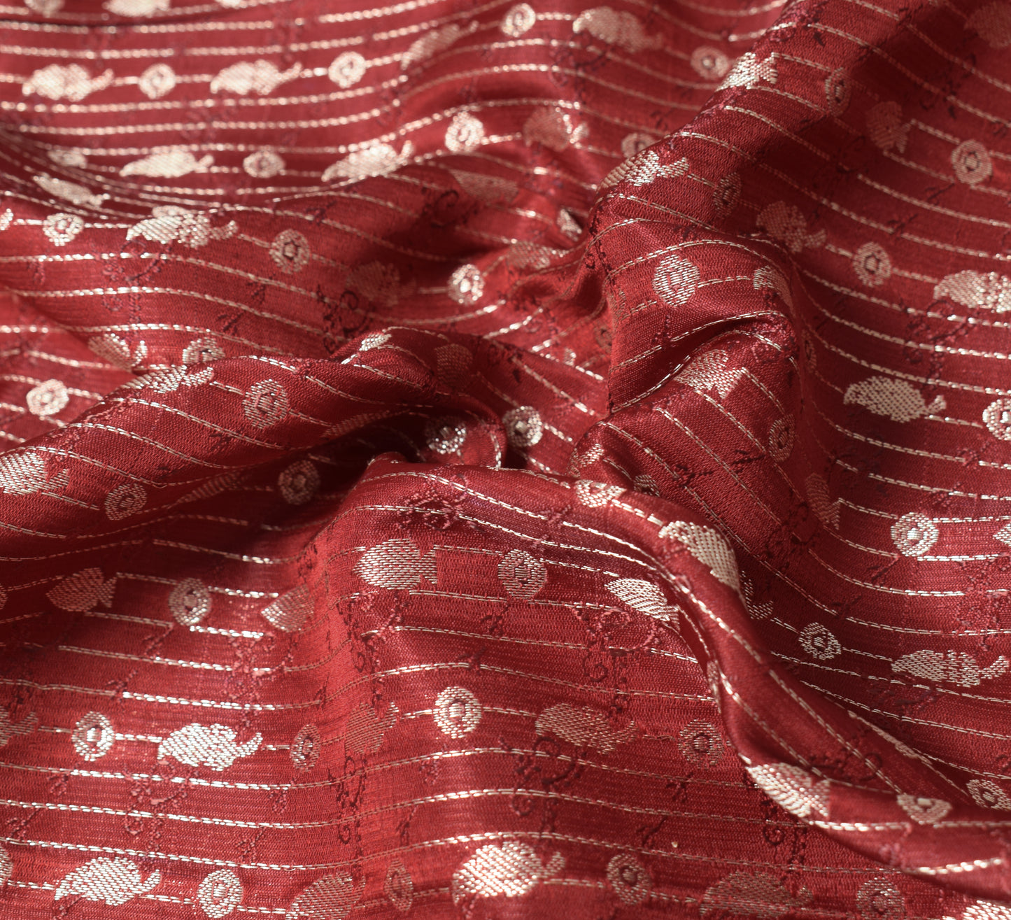 Sushila Vintage Heavy Saree Pure Satin Silk Banarasi Brocade Woven Sari Fabric