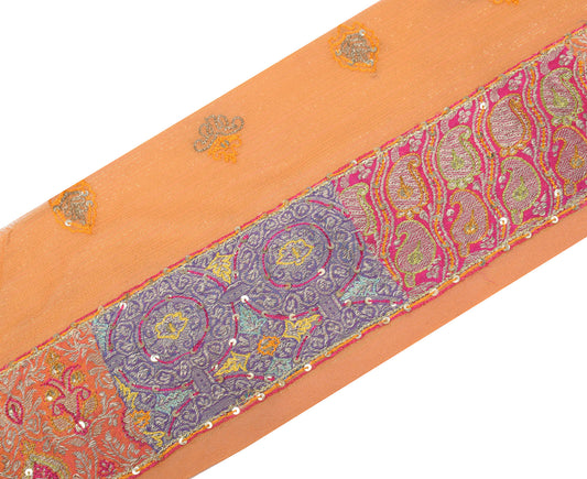 Sushila Vintage Multi-Color Saree Border Craft Sewing Trim Woven Lace