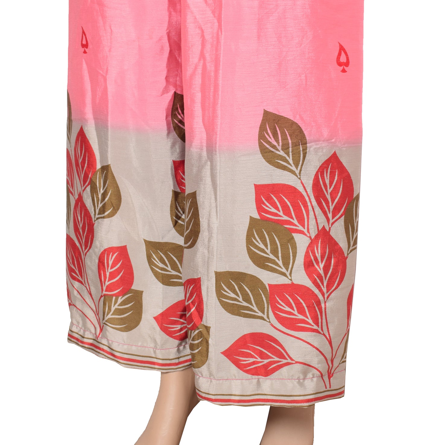 Sushila Vintage Palazzo Pants Handmade Upcycled Art Silk Sari Pink