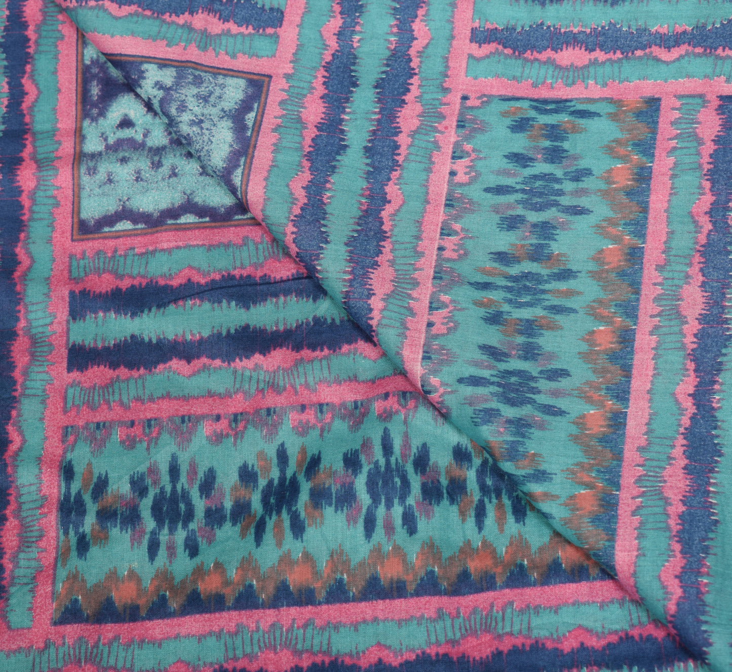 Sushila Vintage Blue Dupatta Pure Cotton Printed Soft Long Stole