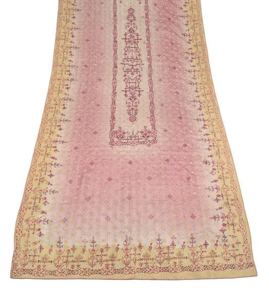 Sushila Vintage Mauve Dupatta Pure Silk Digital Printed & Woven Floral Long Stole