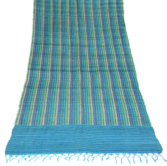 Sushila Vintage Pure Khadi Dupatta Multi-Color Hand Printed Long Stole