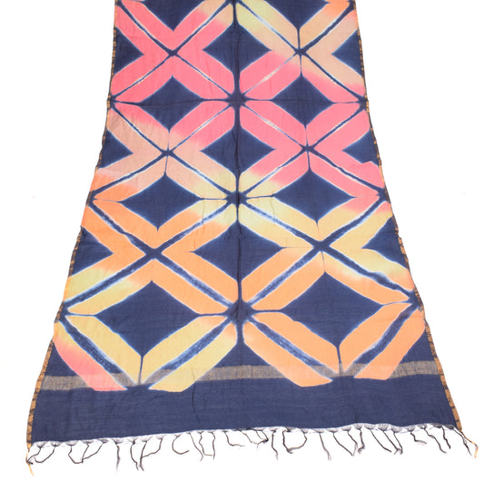 Sushila Vintage Multi-Color Tie-Dye Dupatta Pure Cotton Silk Long Stole
