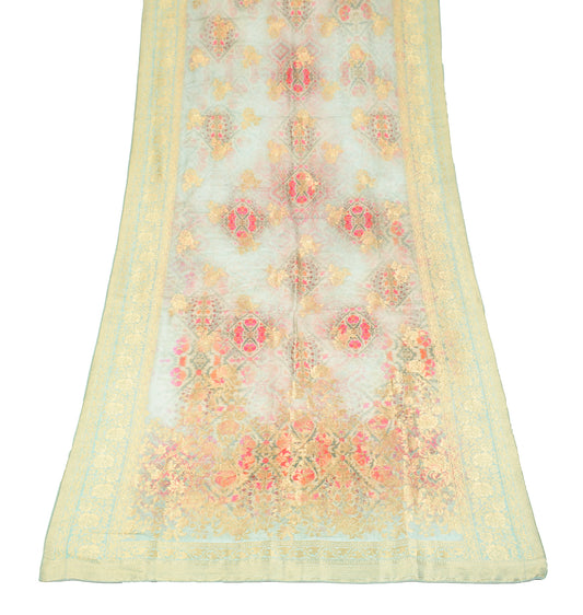 Sushila Vintage Multi-Color Dupatta Digital Printed Zari Woven Silk Long Stole