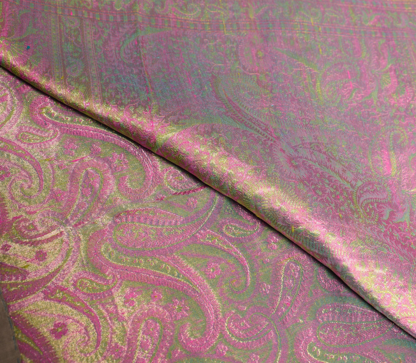 Sushila Vintage Heavy Saree Pure Satin Silk Banarasi Brocade Woven Teal Sari