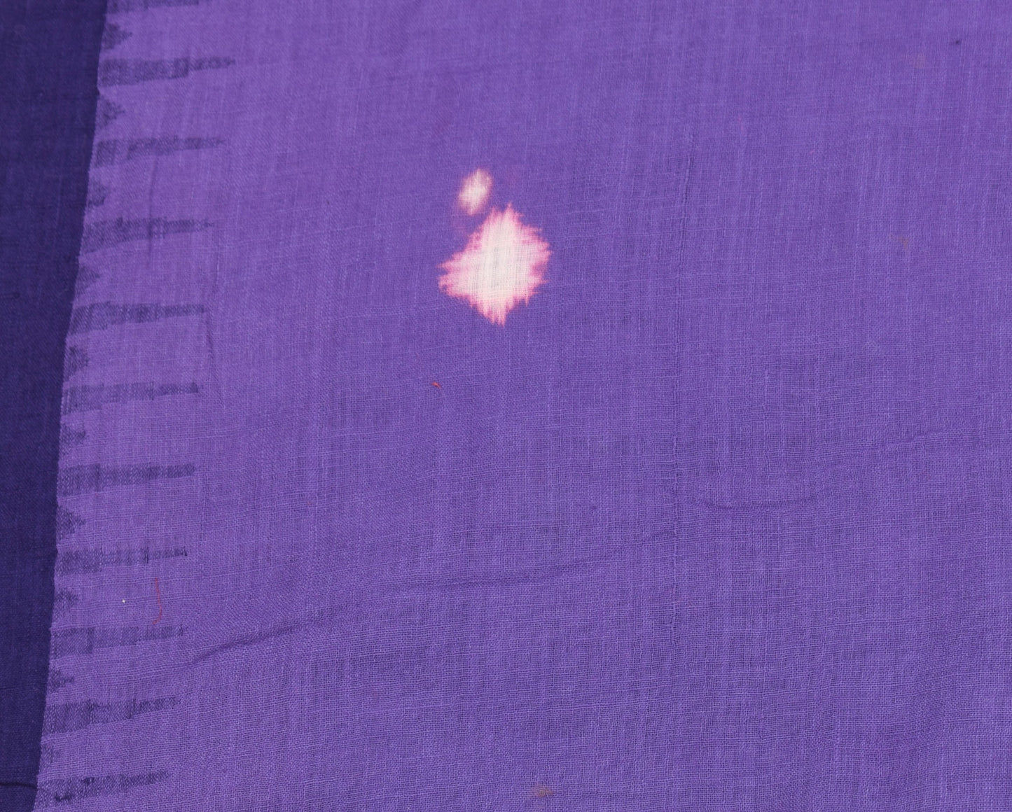 Sushila Vintage Purple Woven Scrap Saree Pure Cotton Handloom Sari Indian Fabric