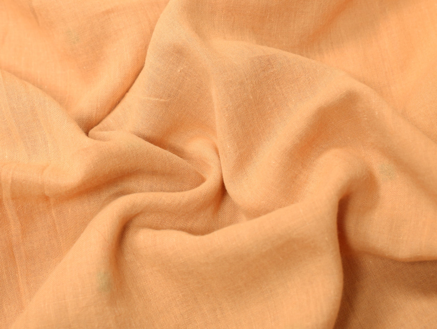 Sushila Vintage Peach Scrap Saree 100% Pure Cotton Woven Floral Soft Sari Fabric