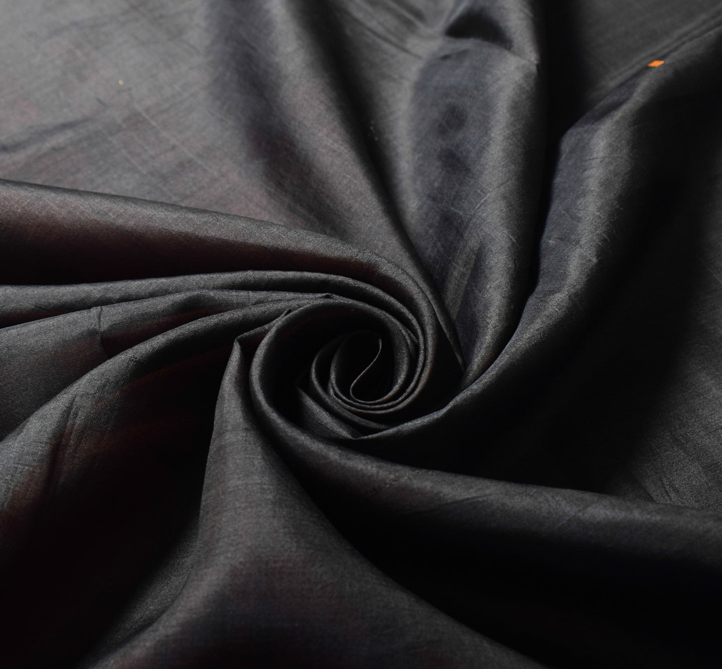 Sushila Vintage Black Scrap Saree Pure Silk Hand Woven Peacock Sari Craft Fabric