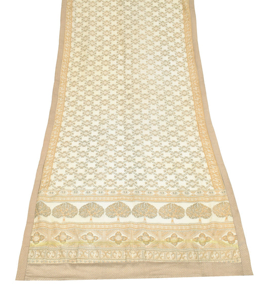 Sushila Vintage Fish Printed Scrap Dupatta Pure Cotton Handmade Long Stole Wrap