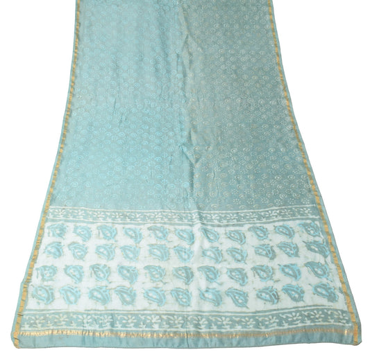 Sushila Vintage Batik Printed Scrap Dupatta Pure Cotton Silk Long Stole Scarves