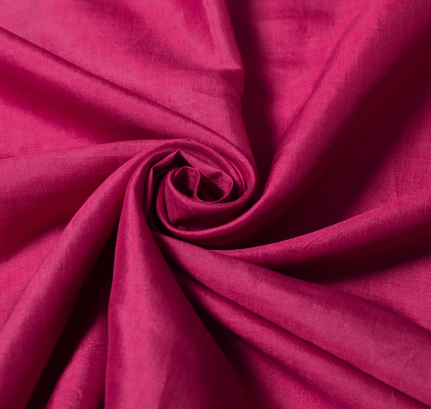 Sushila Vintage Magenta Sari Remnant Scrap Pure Silk Plain Soft Craft Fabric
