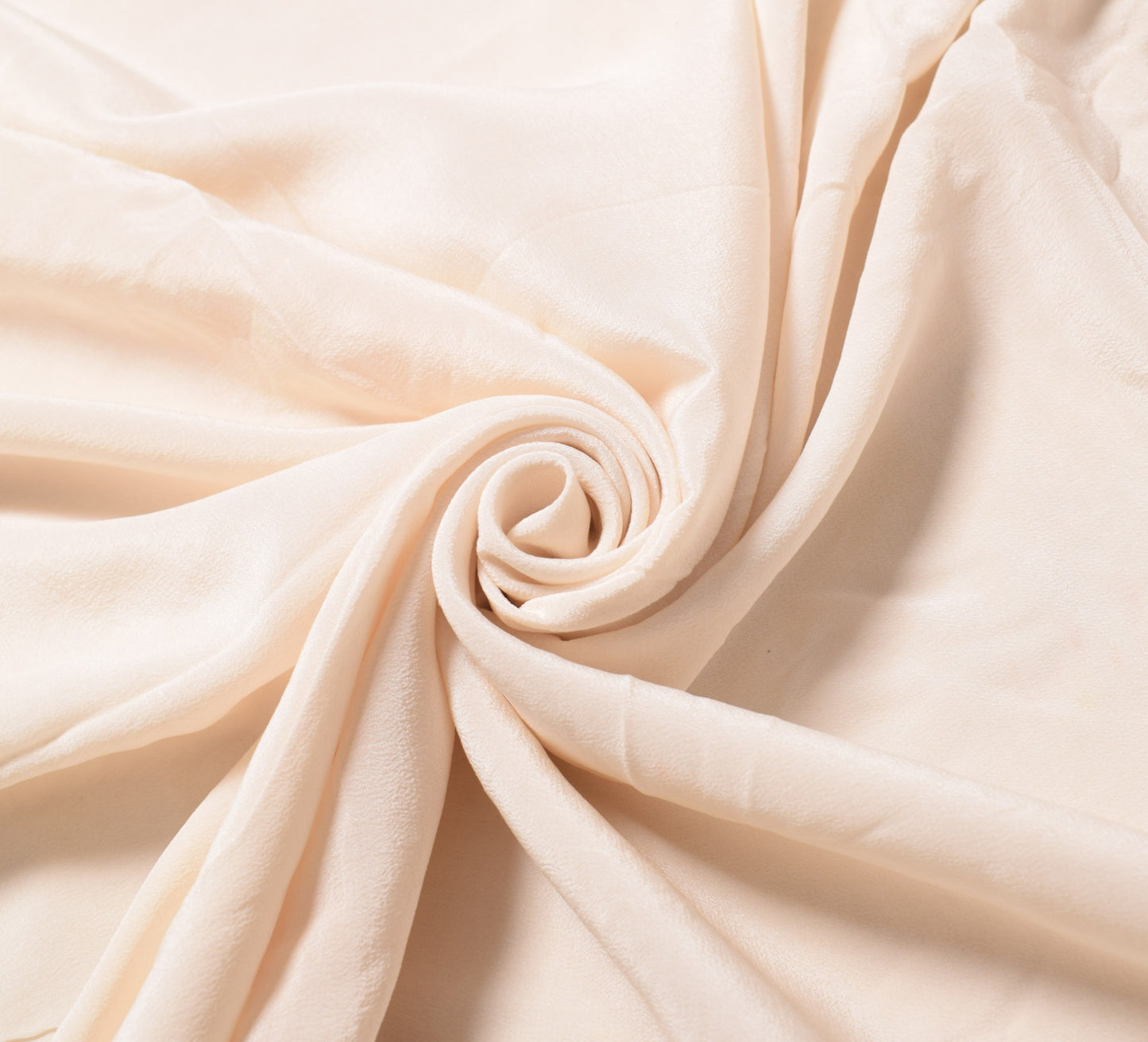 Sushila Vintage Cream Sari Remnant Scrap Zardozi Work Pure Crepe Craft Fabric