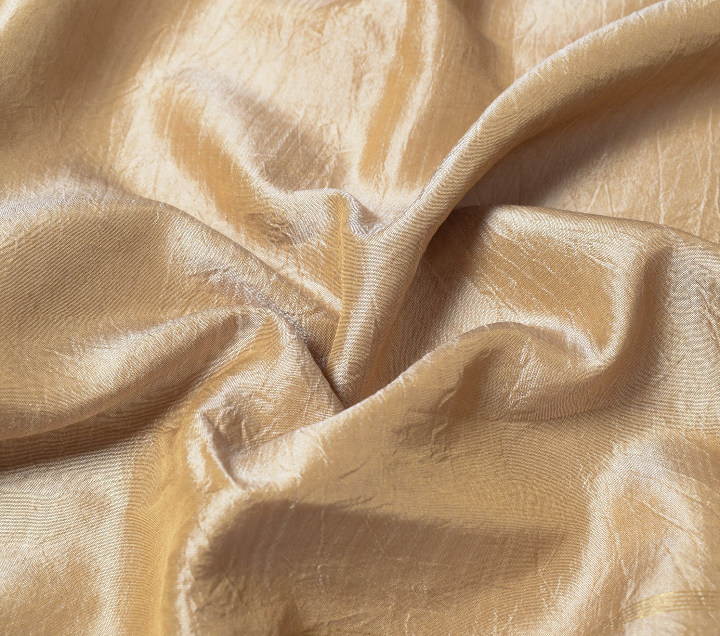 Sushila Vintage Embroidered Sari Remnant Scrap Brown Pure Silk 4YD Craft Fabric