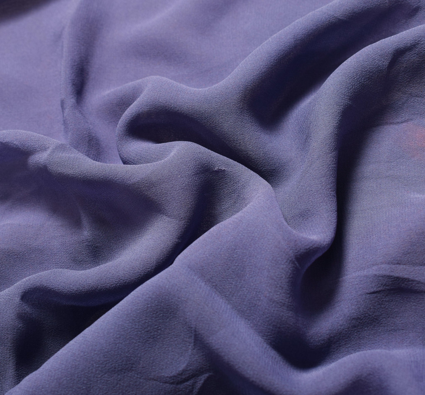 Sushila Vintage Plain Sari Remnant Scrap Pure Georgette Silk Craft Dress Fabric