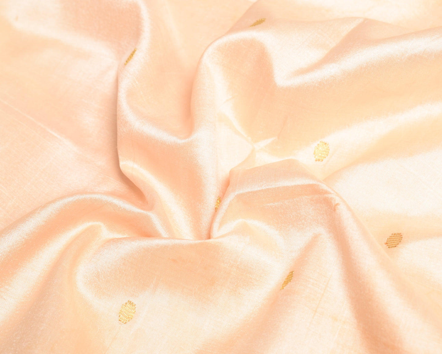 Sushila Vintage Sari Remnant Scrap Beige Multi-Purpose Pure Silk Craft Fabric