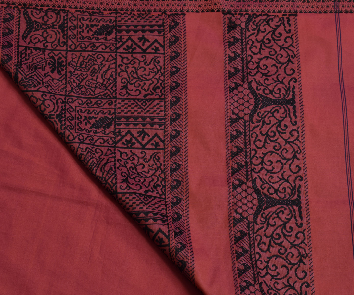 Sushila Vintage Dual Tone Indian Saree Art Silk Woven Floral Sari Craft Fabric
