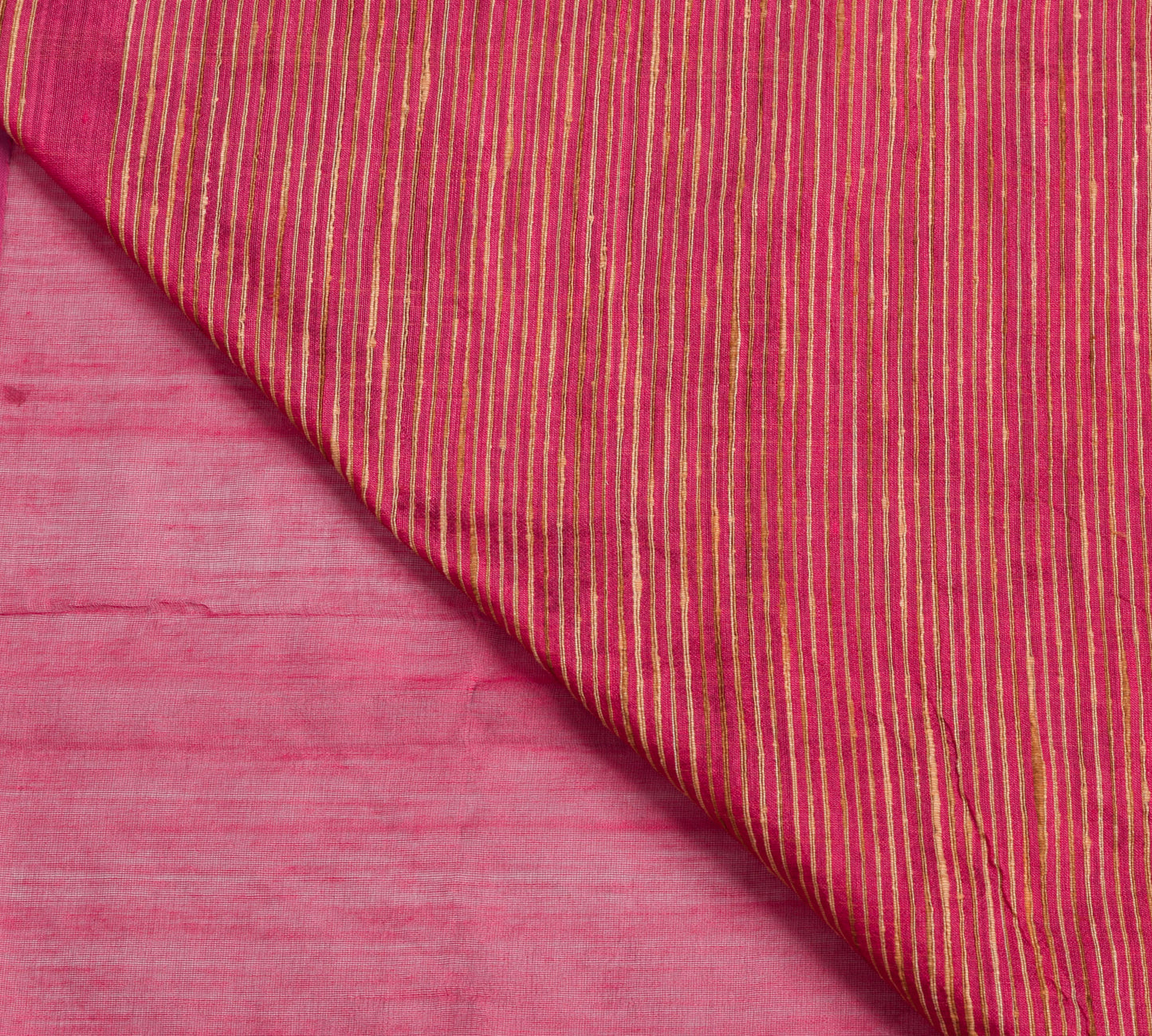 Sushila Vintage Magenta Indian Saree Art Silk Tant Woven Sari Craft Fabric