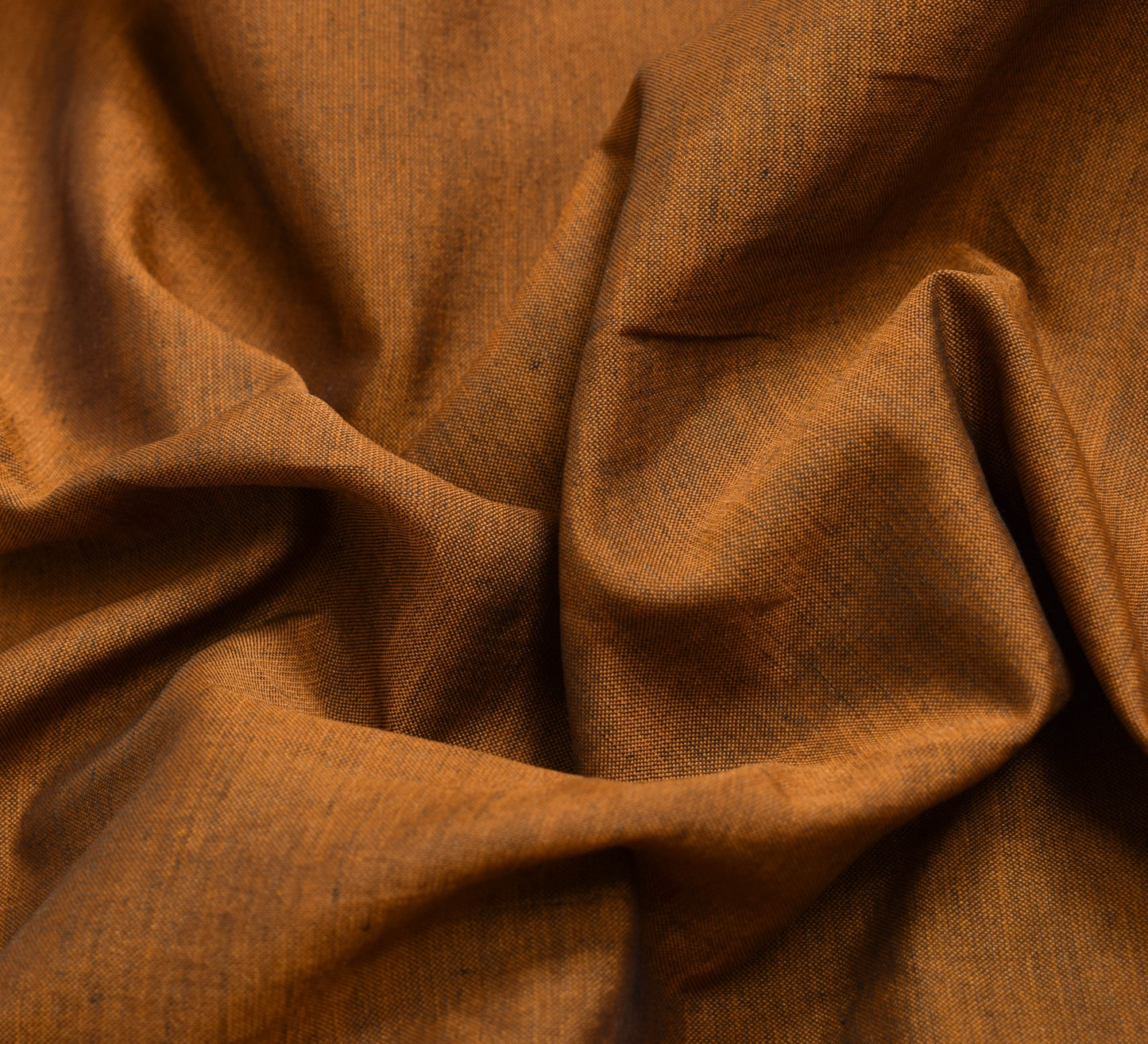 Sushila Vintage Brown Hand Printed Saree 100% Pure Cotton Peacock Sari Fabric