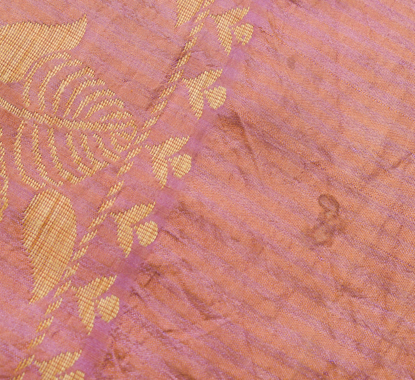 Sushila Vintage Purple100% Pure Silk Saree All Over Woven Floral Sari Fabric