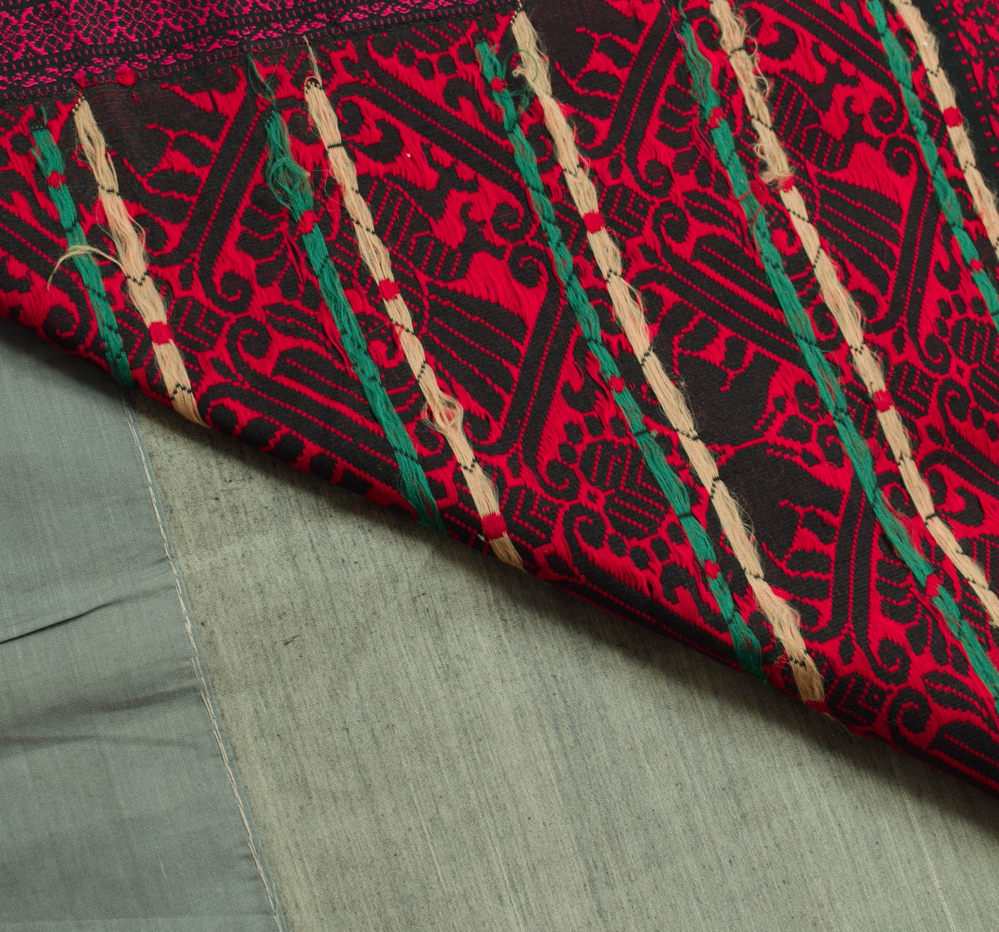Sushila Vintage ray Blend Cotton Silk Saree Woven Traditional Women Sari Fabric
