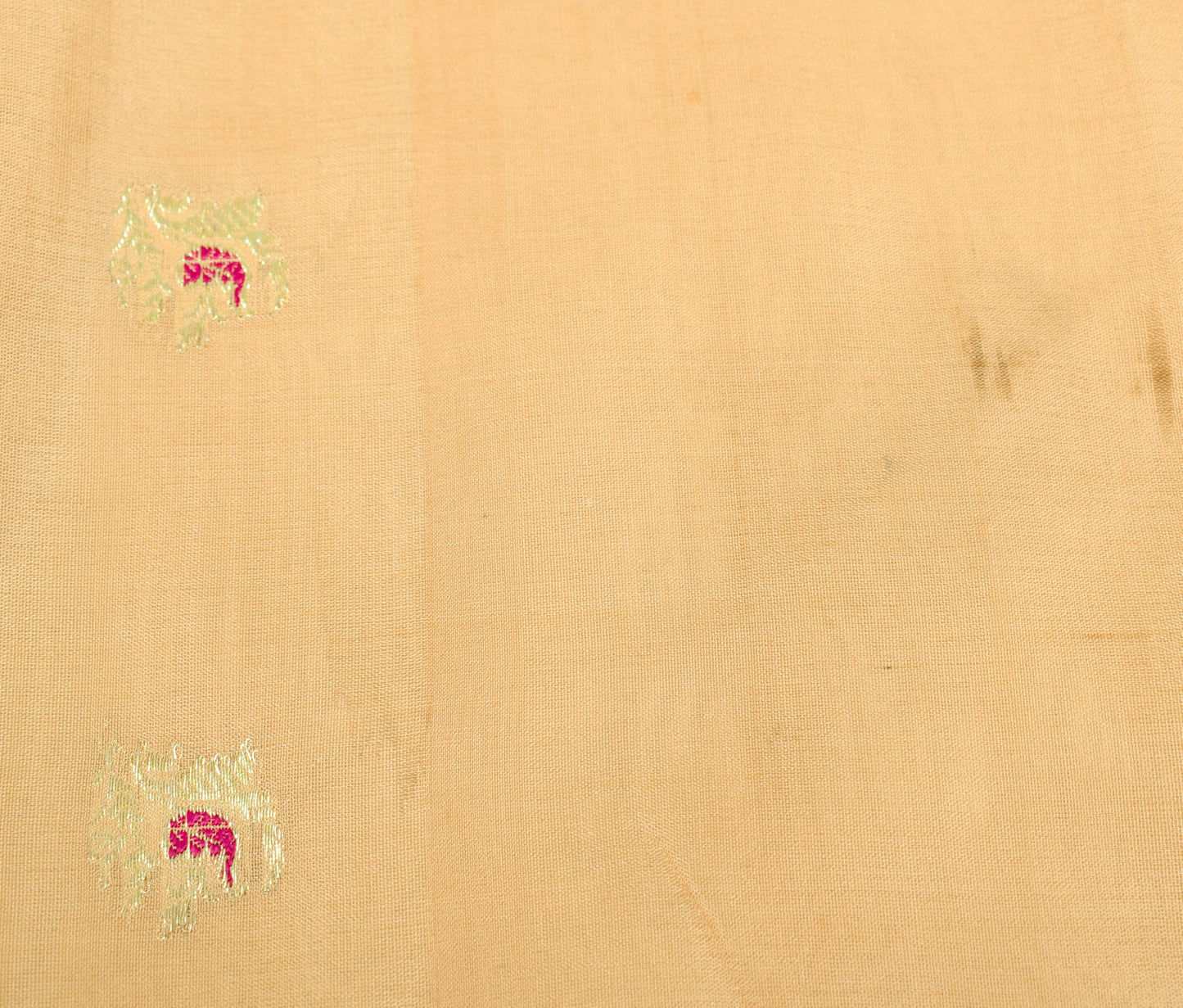 Sushila Vintage Peach 100% Pure Silk Saree Banarasi Zari Brocade Sari Fabric