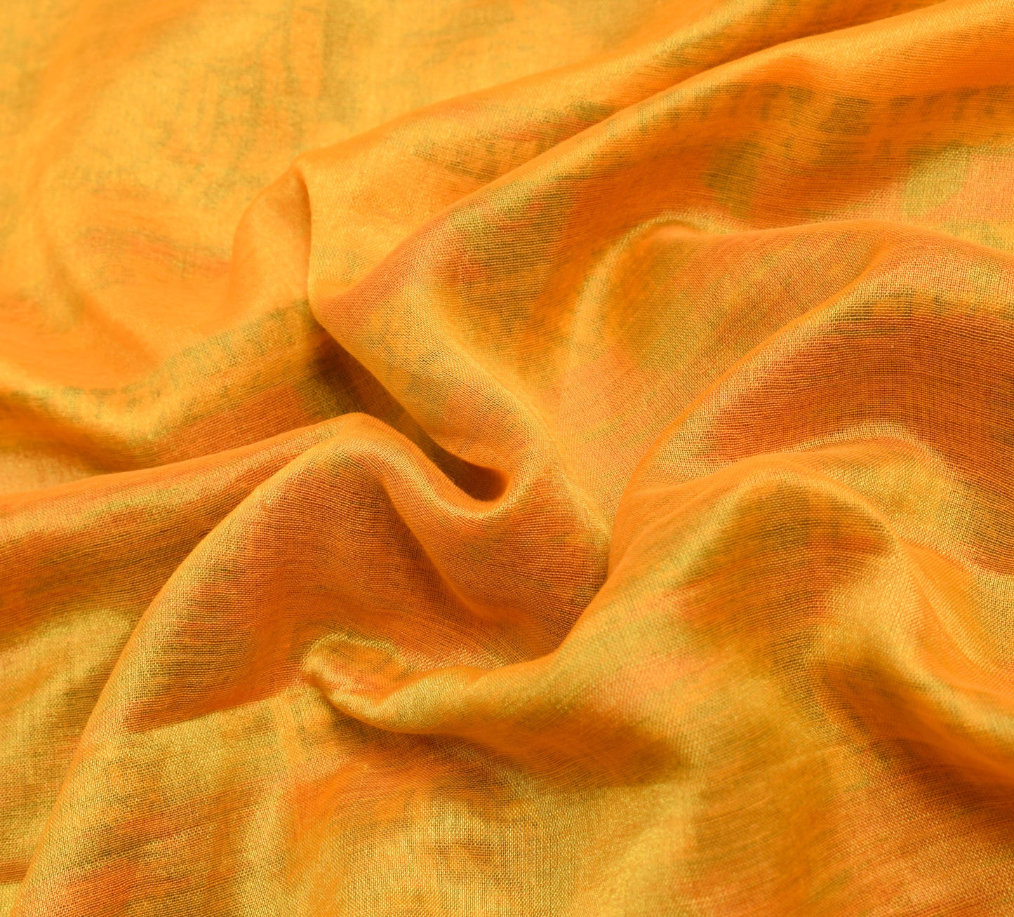 Sushila Vtg. Yellow Baluchari Woven Saree Pure Silk Handloom Sari Craft Fabric