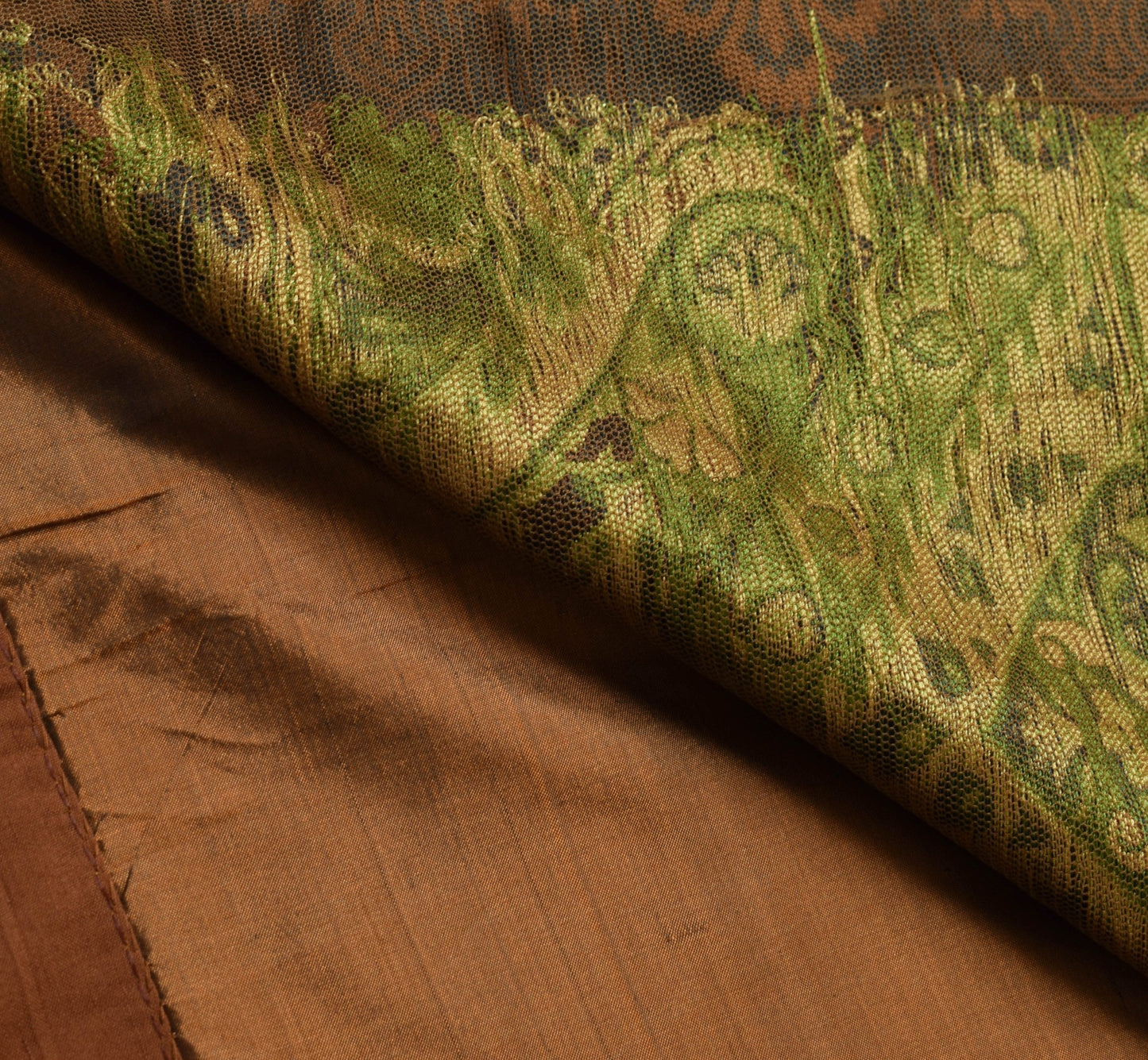 Sushila Vintage Brown 100% Pure Silk Saree Woven Classic Traditional Sari Fabric