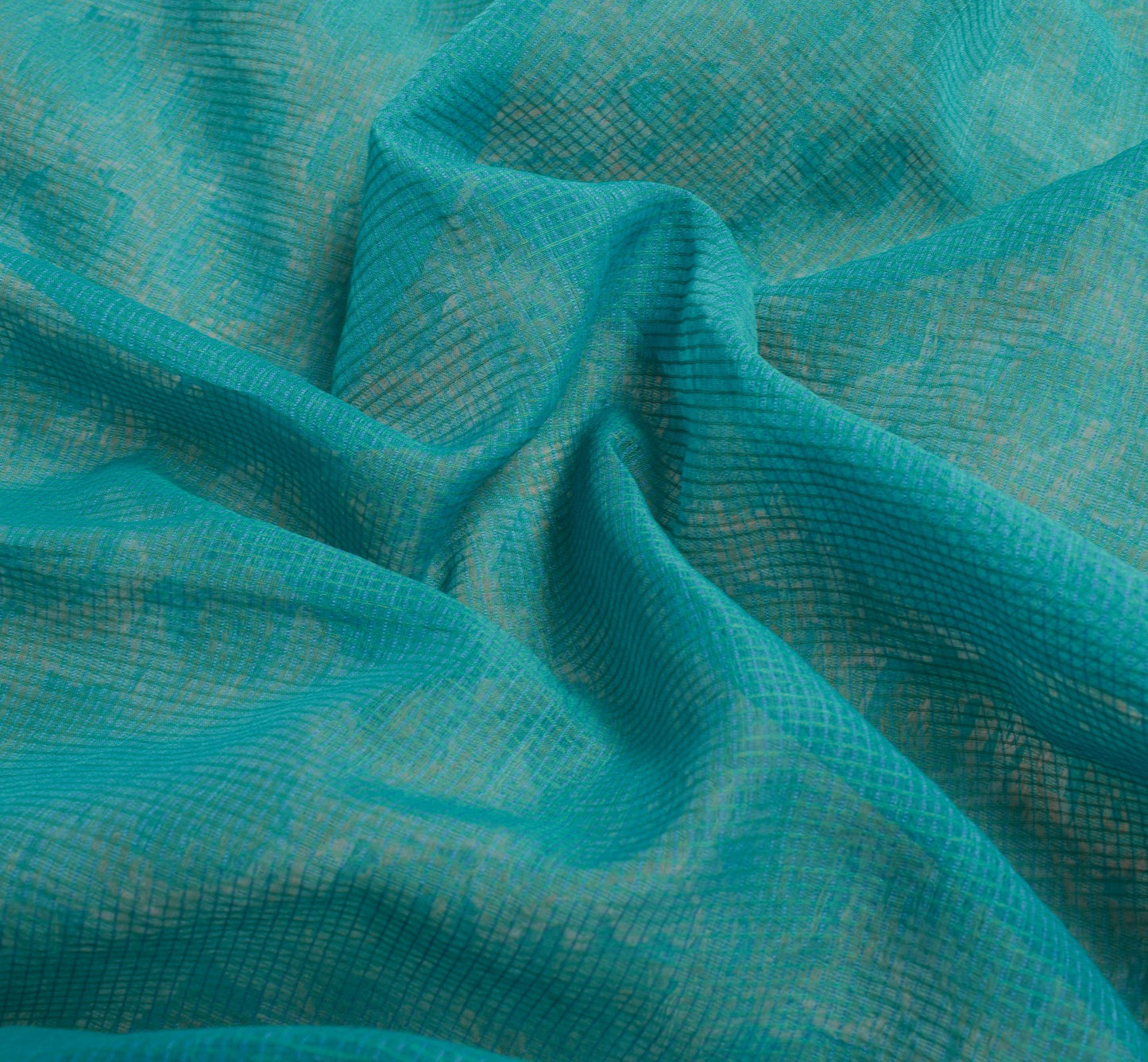Sushila Vintage Aqua Blue Handwoven Silk Saree For Festive Wear Craft Fabric