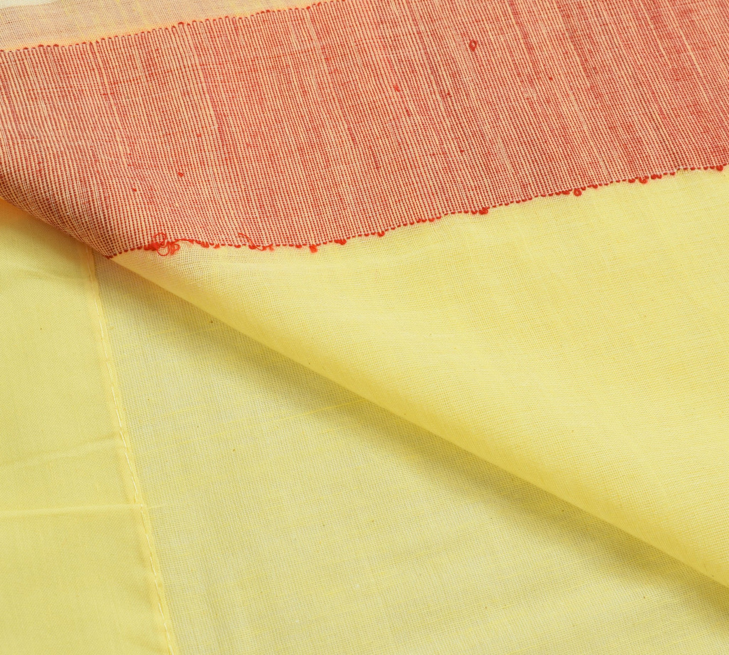 Sushila Vintage Yellow Tant Woven Saree Pure Cotton Daily Wear Soft Sari Fabric