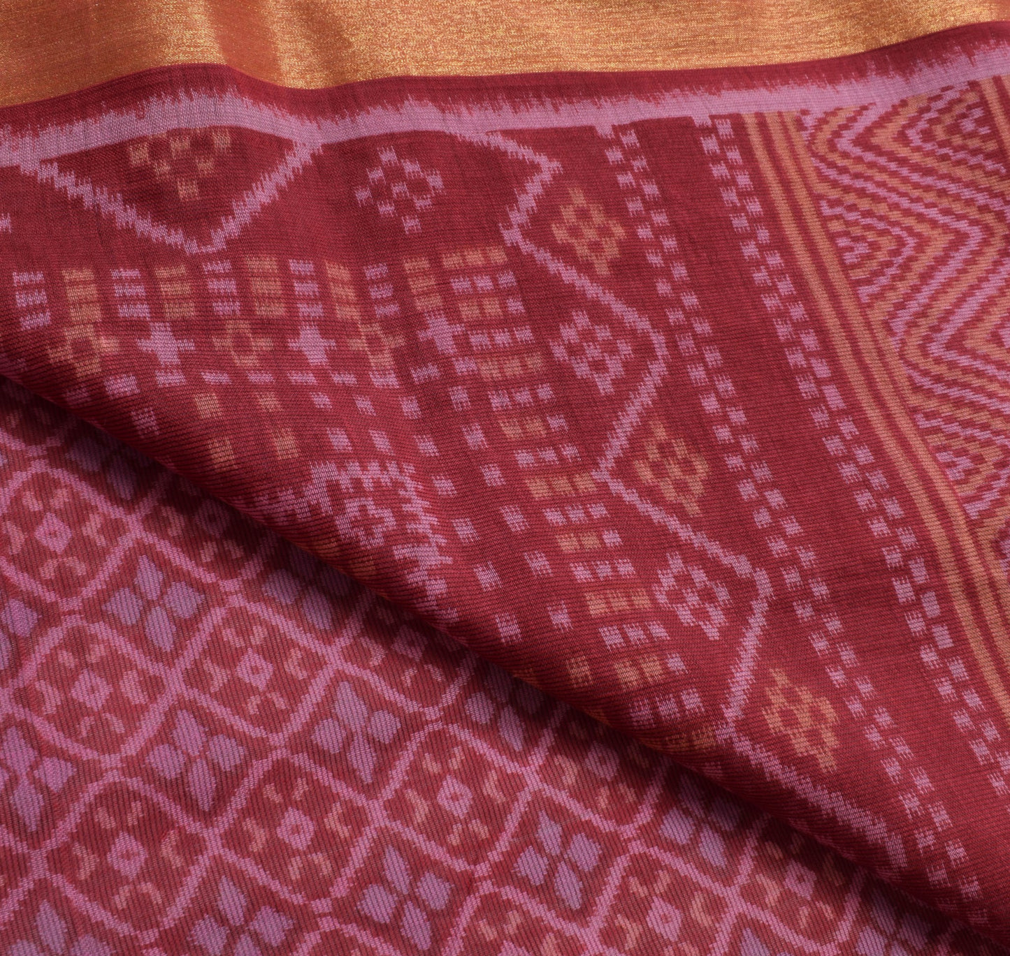 Sushila Vintage Maroon Floral Saree 100% Pure Cotton Printed Indian Sari Fabric