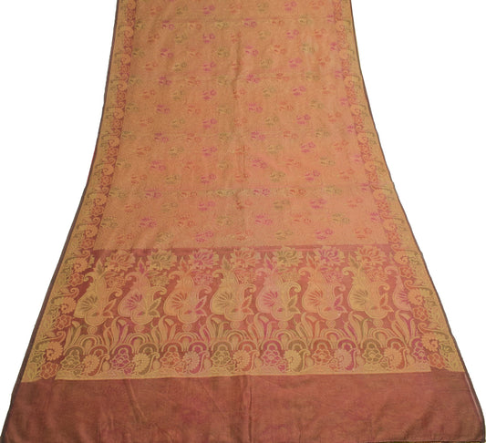 Sushila Vintage Multi-Color Saree Pure Cotton All Over Woven Floral Sari Fabric