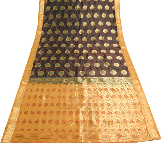 Sushila Vintage Dark Green Premium Saree Pure Silk Self & Zari Woven Soft Fabric