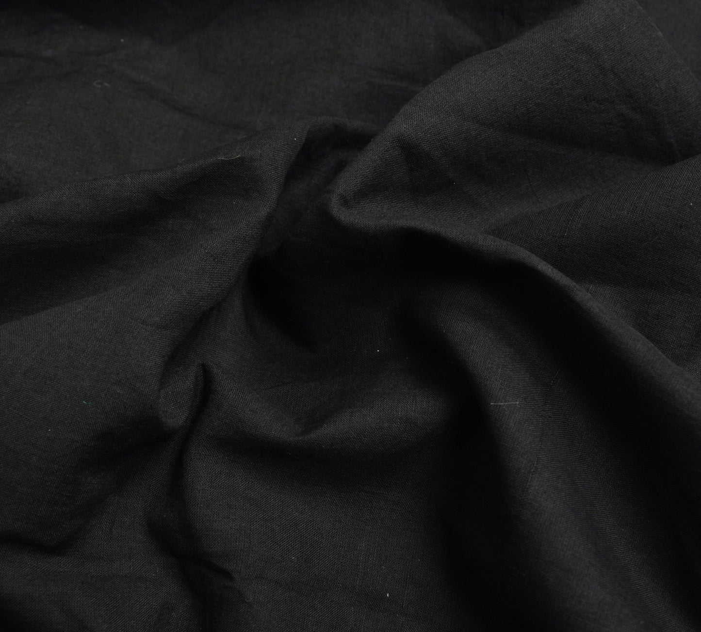 Sushila Vintage 100% Pure Cotton Saree Woven Black Peacock Sari Craft 5YD Fabric