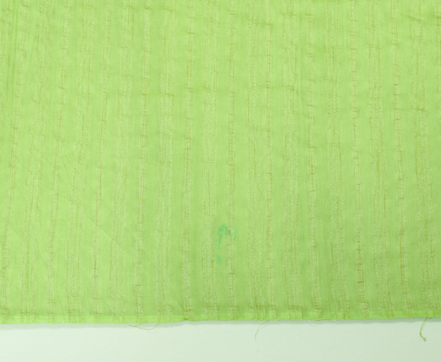 Sushila Vintage Green Handloom Saree Art Cotton Silk Woven 6Yds Soft Sari Fabric