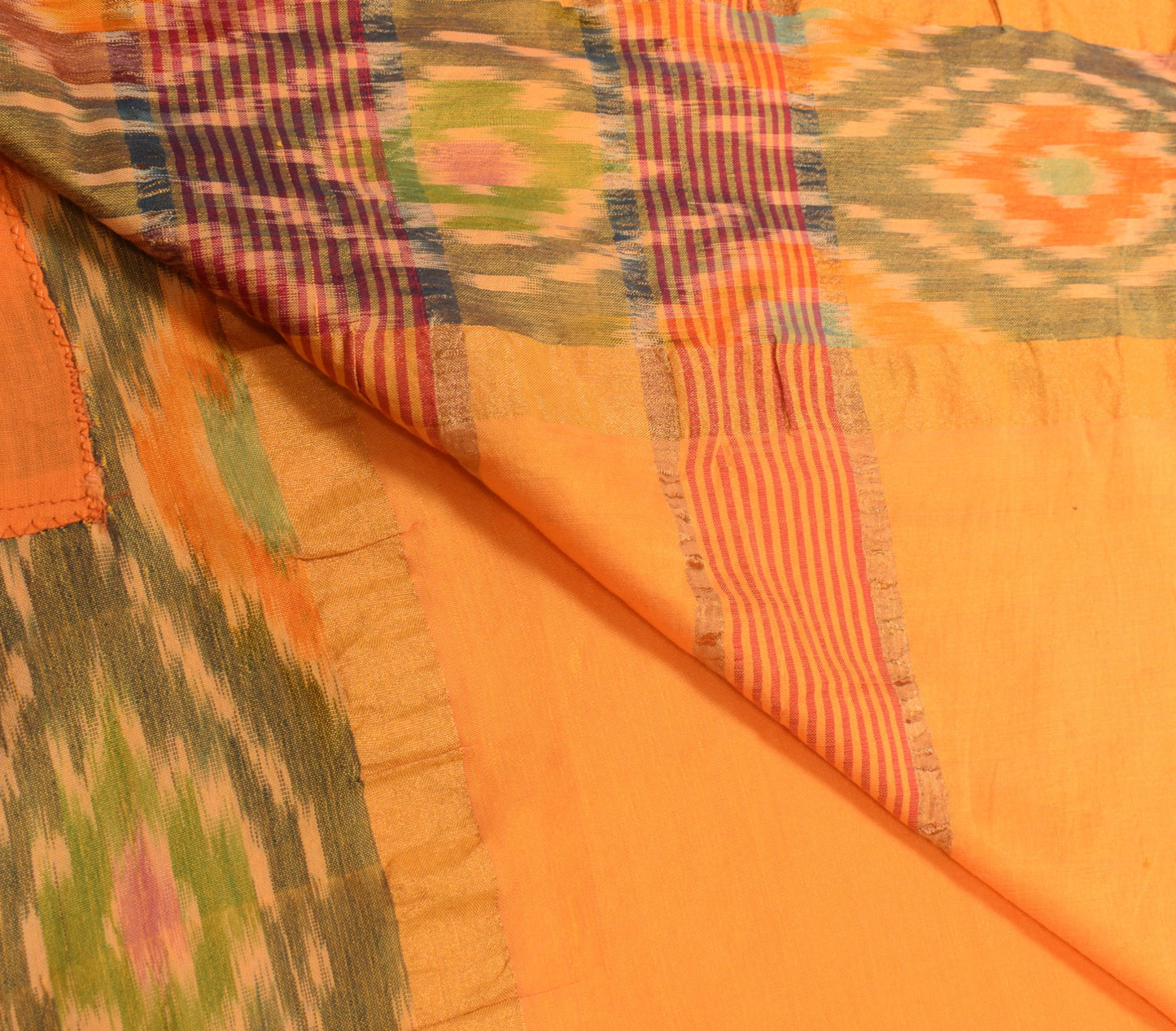 Sushila Vintage Maroon Saree Pure Cotton Silk Hand Woven Ikat with Checks Sari