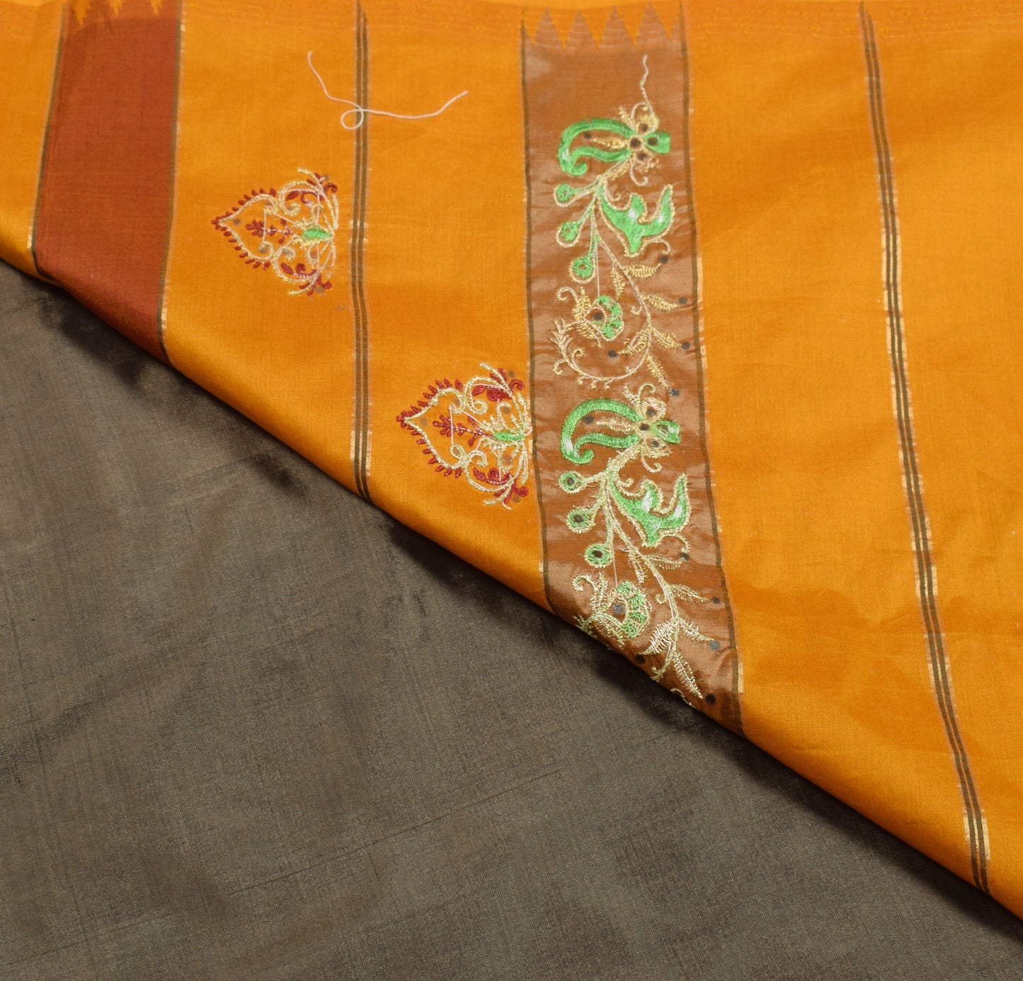 Sushila Vintage Ilkal Handloom Saree Pure Silk Kasuti Embroidery from Karnataka