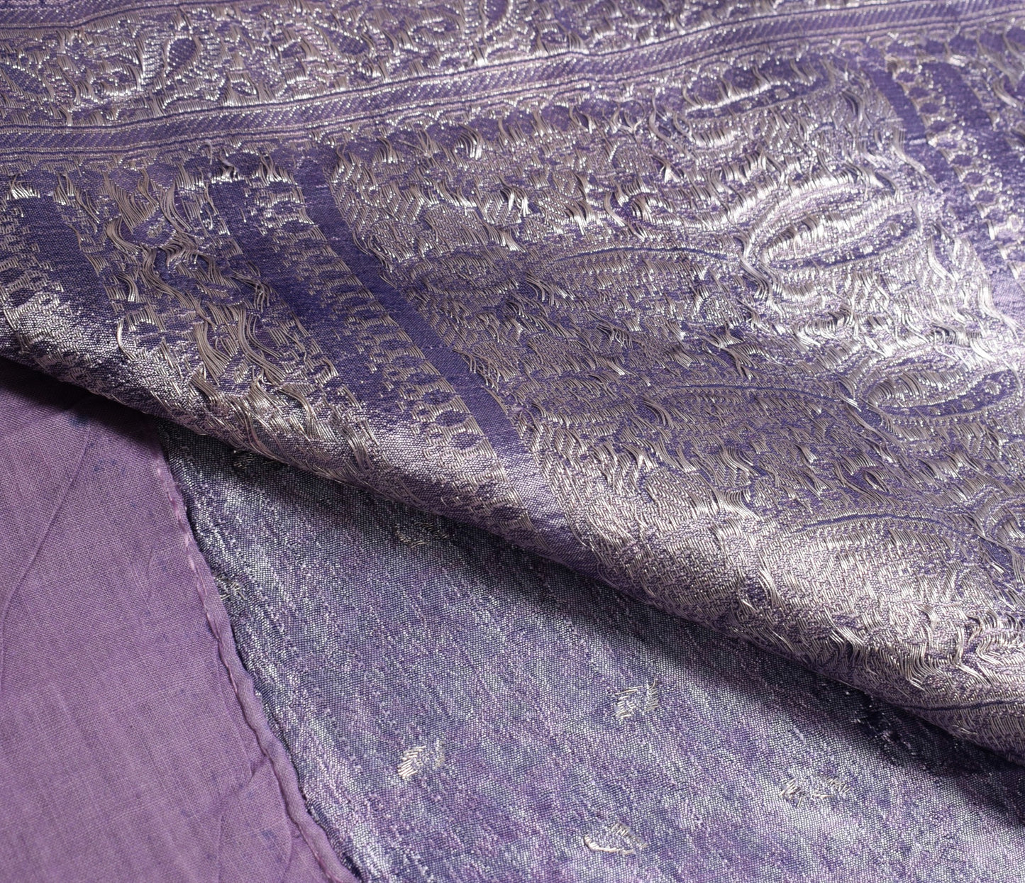 Sushila Vintage Heavy Saree Pure Satin Silk Blue Banarasi Woven Soft Sari Fabric