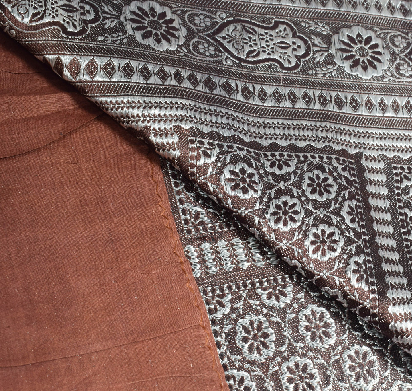 Sushila Vintage Heavy Blue Saree Pure Satin Silk Skirt Border Banarasi Sari