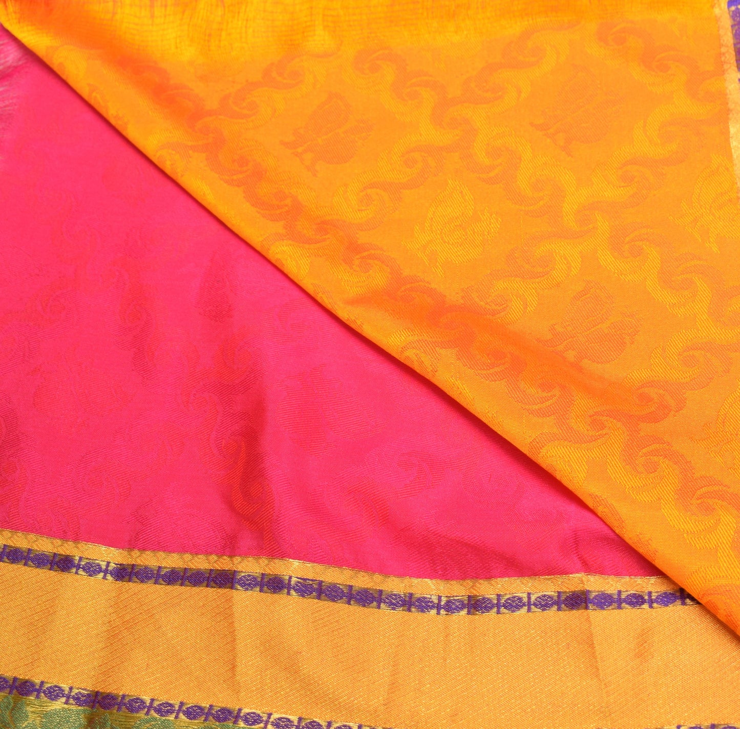Sushila Vintage Kanchipuram Silk Saree Magenta Annapakshi Woven HEAVY 6 YDs Sari