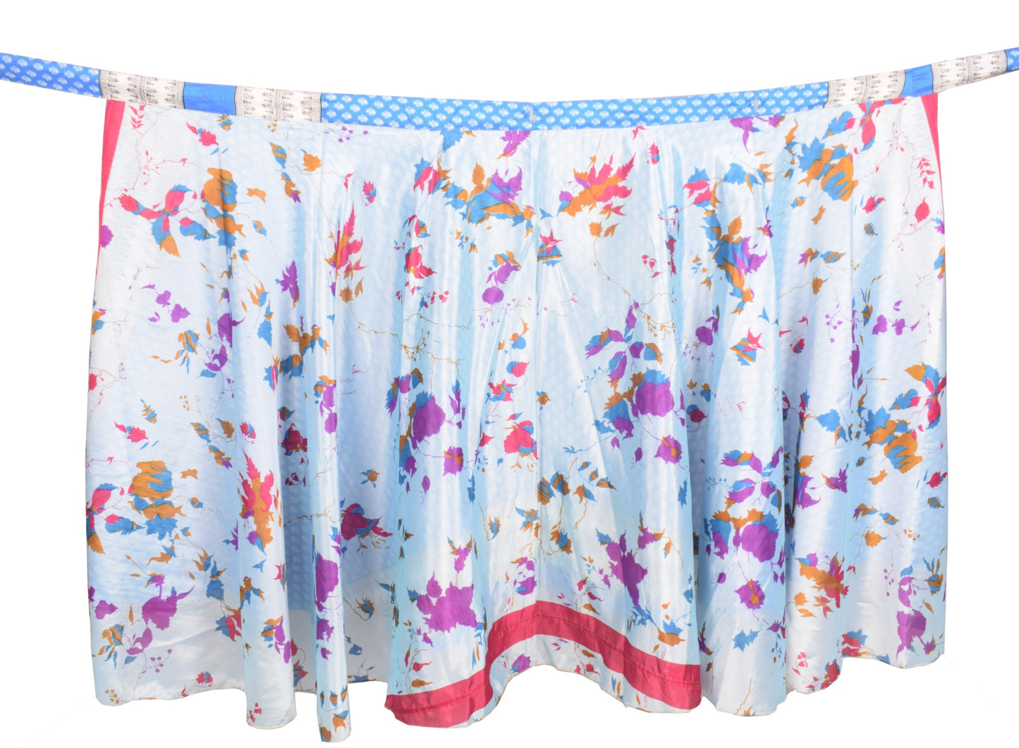 Sushila Vintage Saree Magic Wrap Reversible Skirt Beach Dress Art Silk Hippie