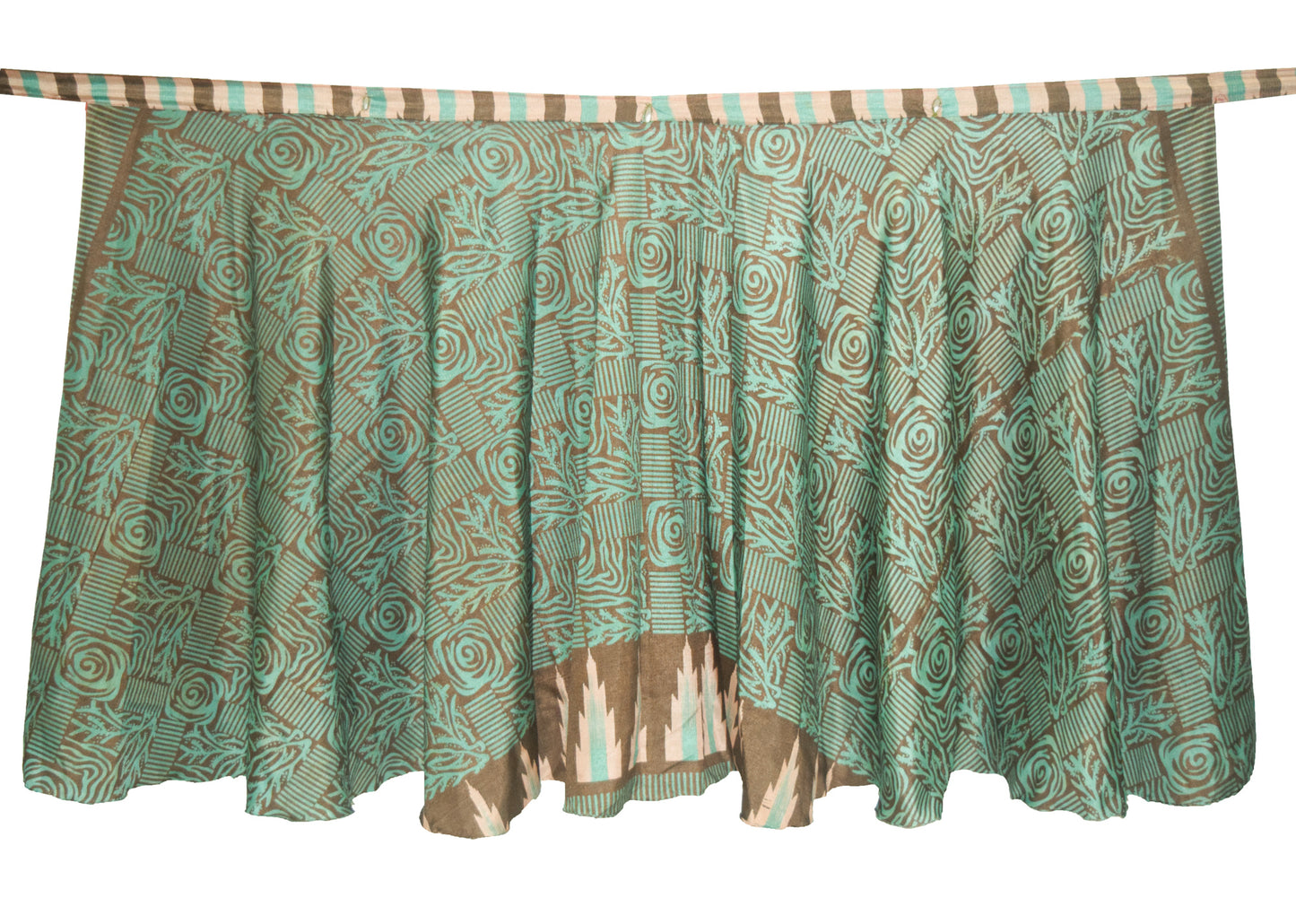 Sushila Vintage Red 2 Layer Silk Saree Magic Wrap Reversible Skirt Beach Dress