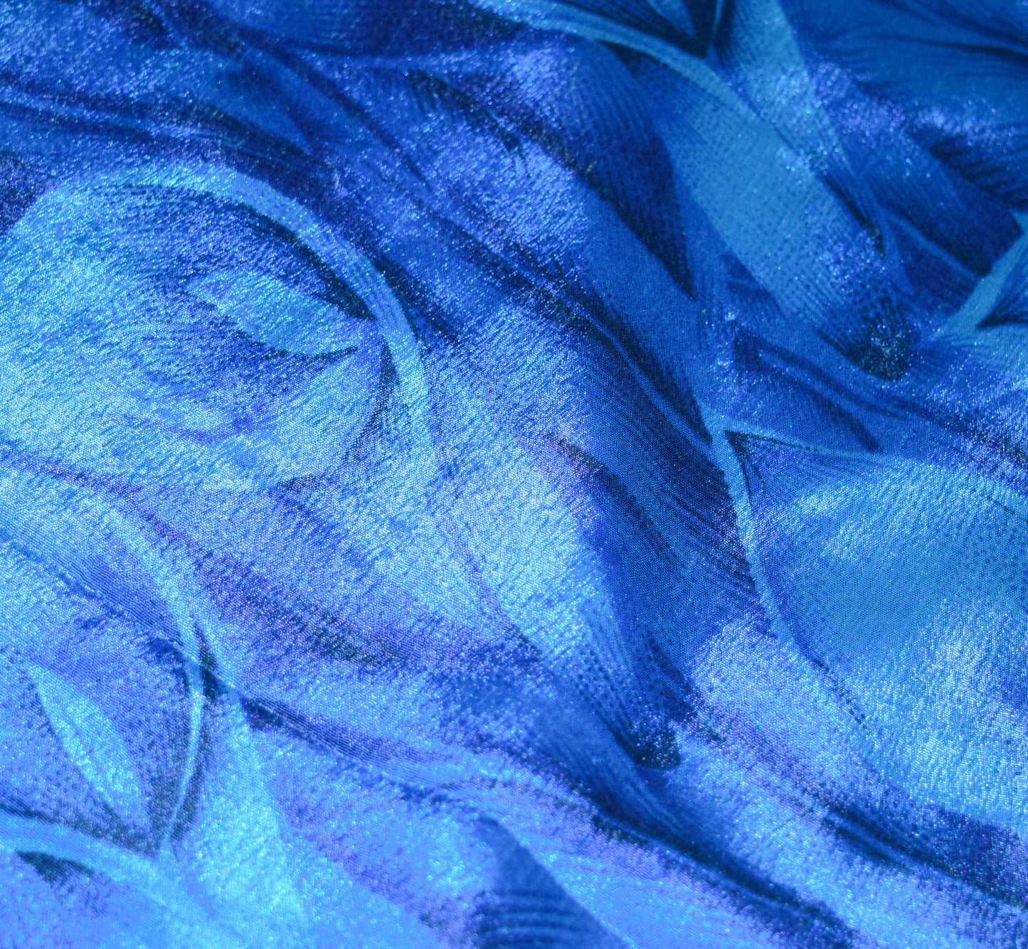 Sushila Vintage Blue Silk Saree Magic Wrap Reversible Skirt Beach Dress 2 Layer