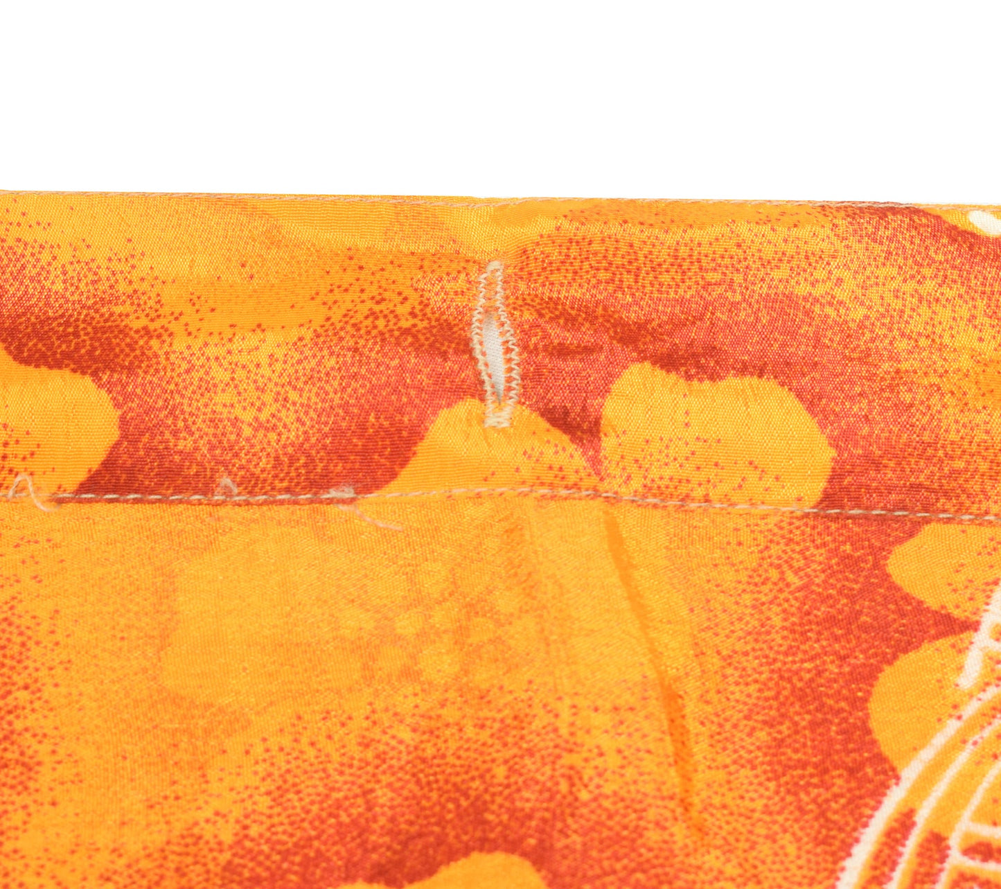 Sushila Vintage Orange Silk Saree Magic Wrap Reversible Skirt Beach Dress Hippie